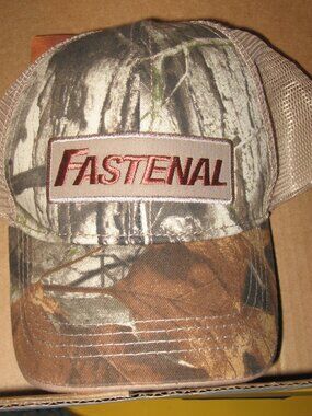 Fastenal Next Camouflage Meshback Ball Cap New w/ Tags One Size Adjustable